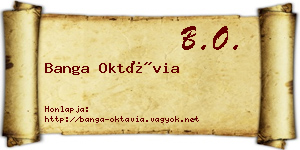 Banga Oktávia névjegykártya